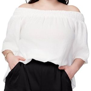 Rachel: Rachel Roy Off The Shoulder Top - White